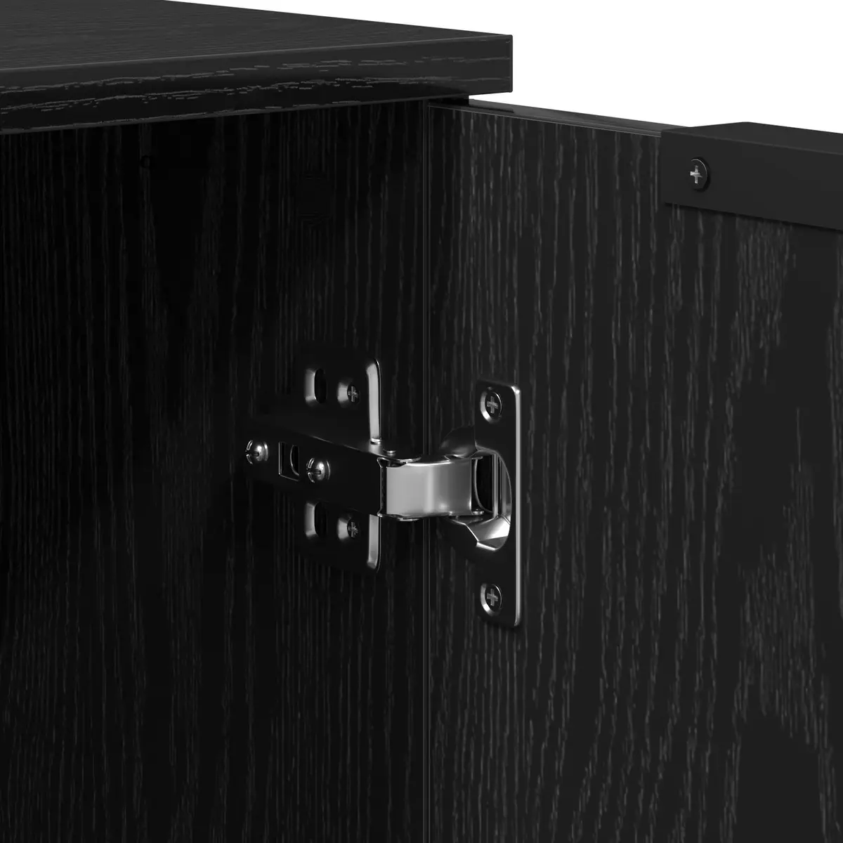 Sideboard Black Oak Modern Storage Cabinet 60x30x70cm