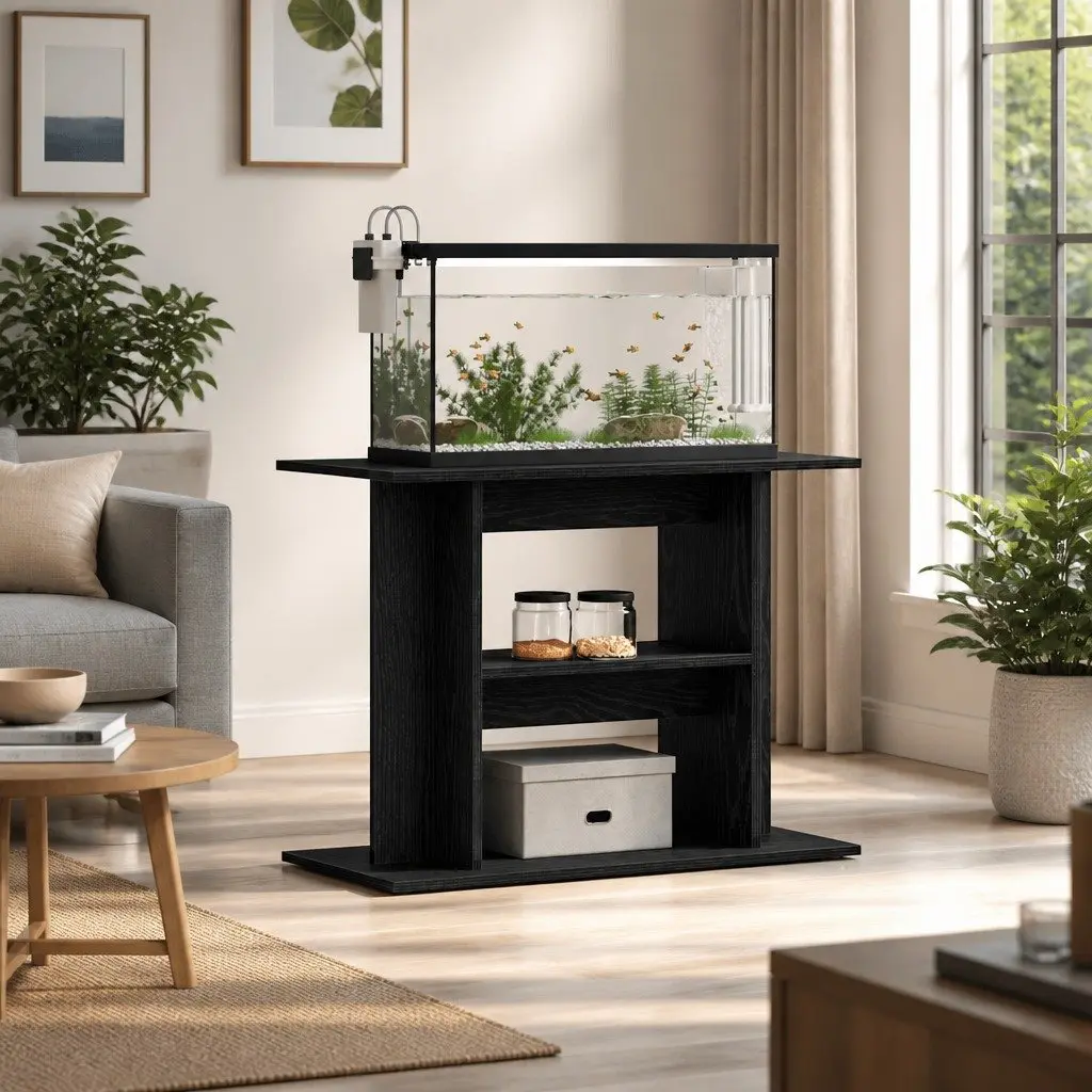 Black Oak 3-Tier Aquarium Stand