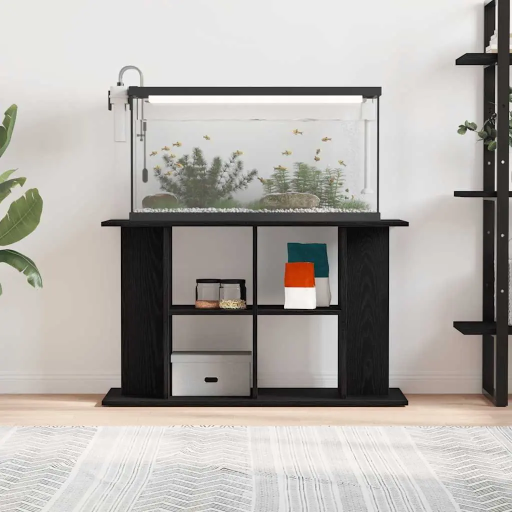 Aquarium Stand Engineered Wood Black Display Cabinet 100x40x60cm