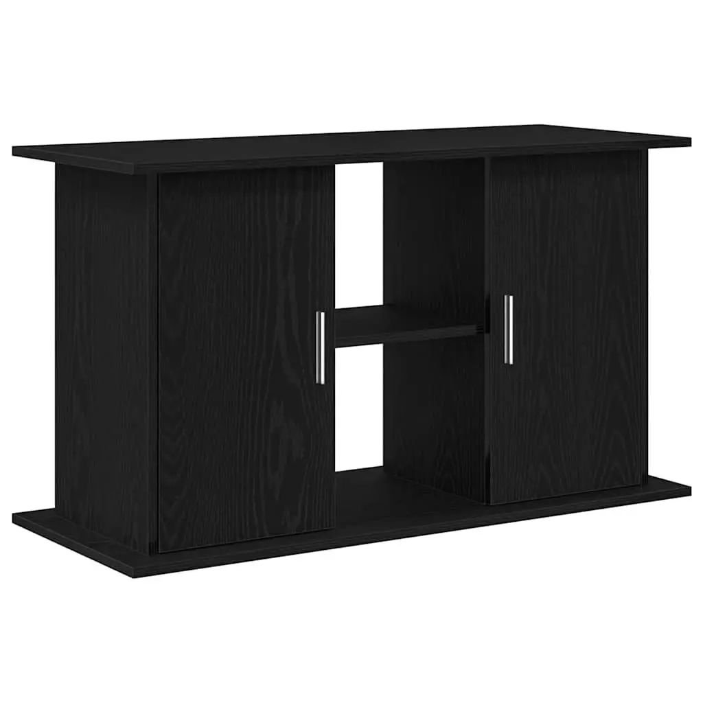 Aquarium Stand Display Cabinet with Storage Shelves Black Oak 101 x 41 x 58 cm