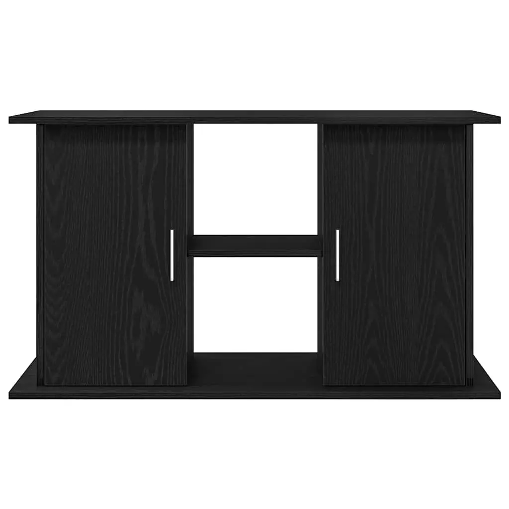Aquarium Stand Display Cabinet with Storage Shelves Black Oak 101 x 41 x 58 cm