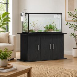 Your Friendly Black Oak Aquarium Stand with Storage