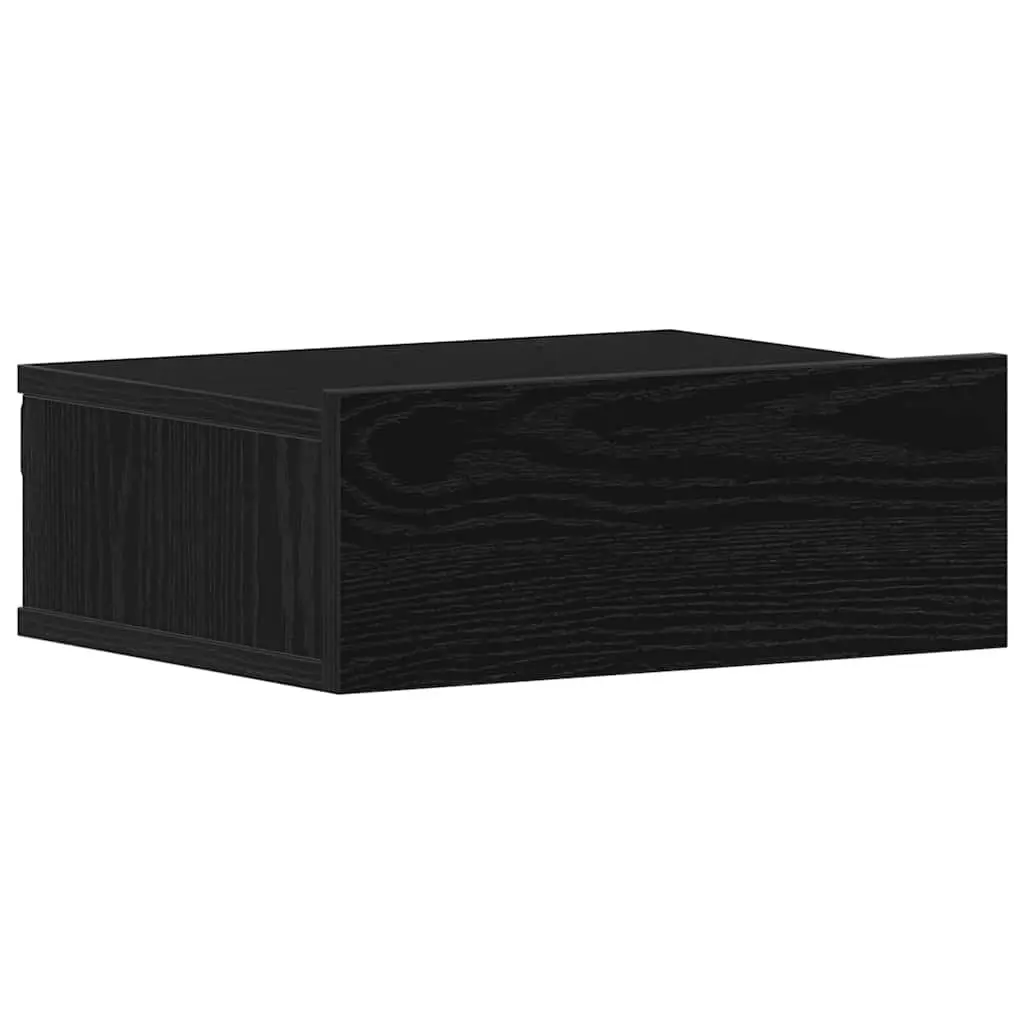 Floating Bedside Table Wall-Mounted Nightstand Storage Cabinet Engineered Wood
