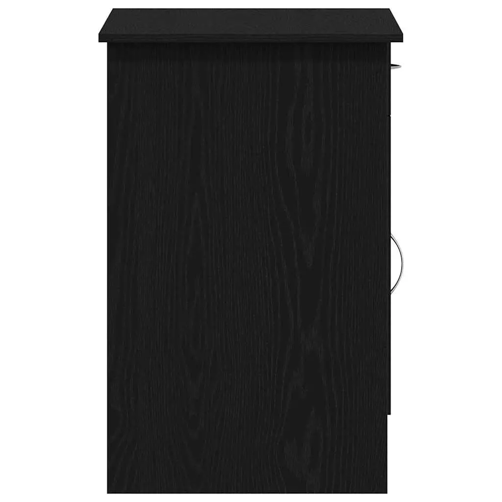Black Engineered Wood Desk for Home Office