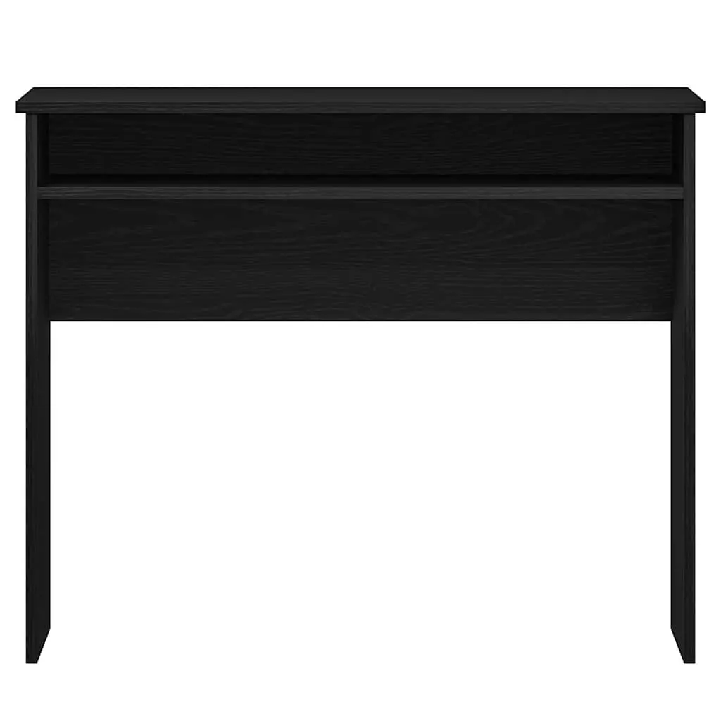 Office Desk Black Oak Engineered Wood 90x50x74cm Storage Gaming Workspace