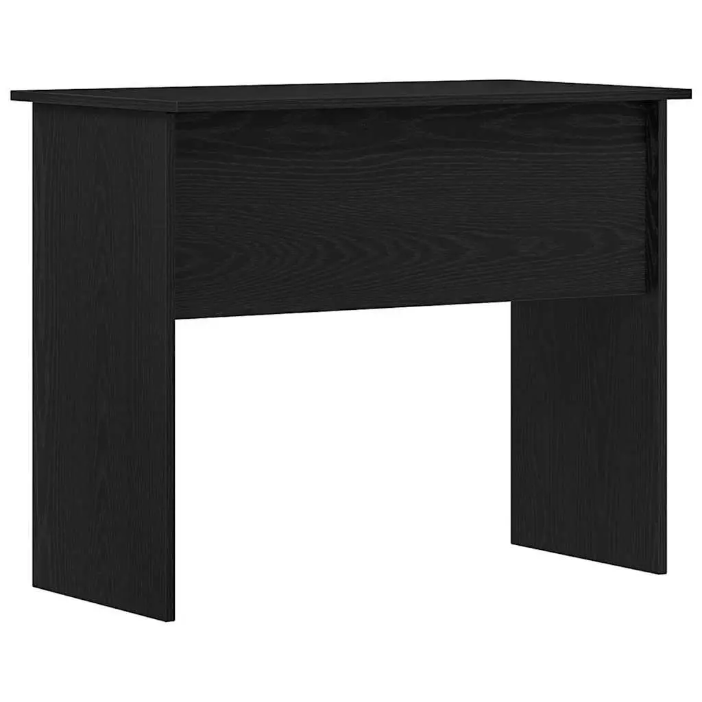 Office Desk Black Oak Engineered Wood 90x50x74cm Storage Gaming Workspace