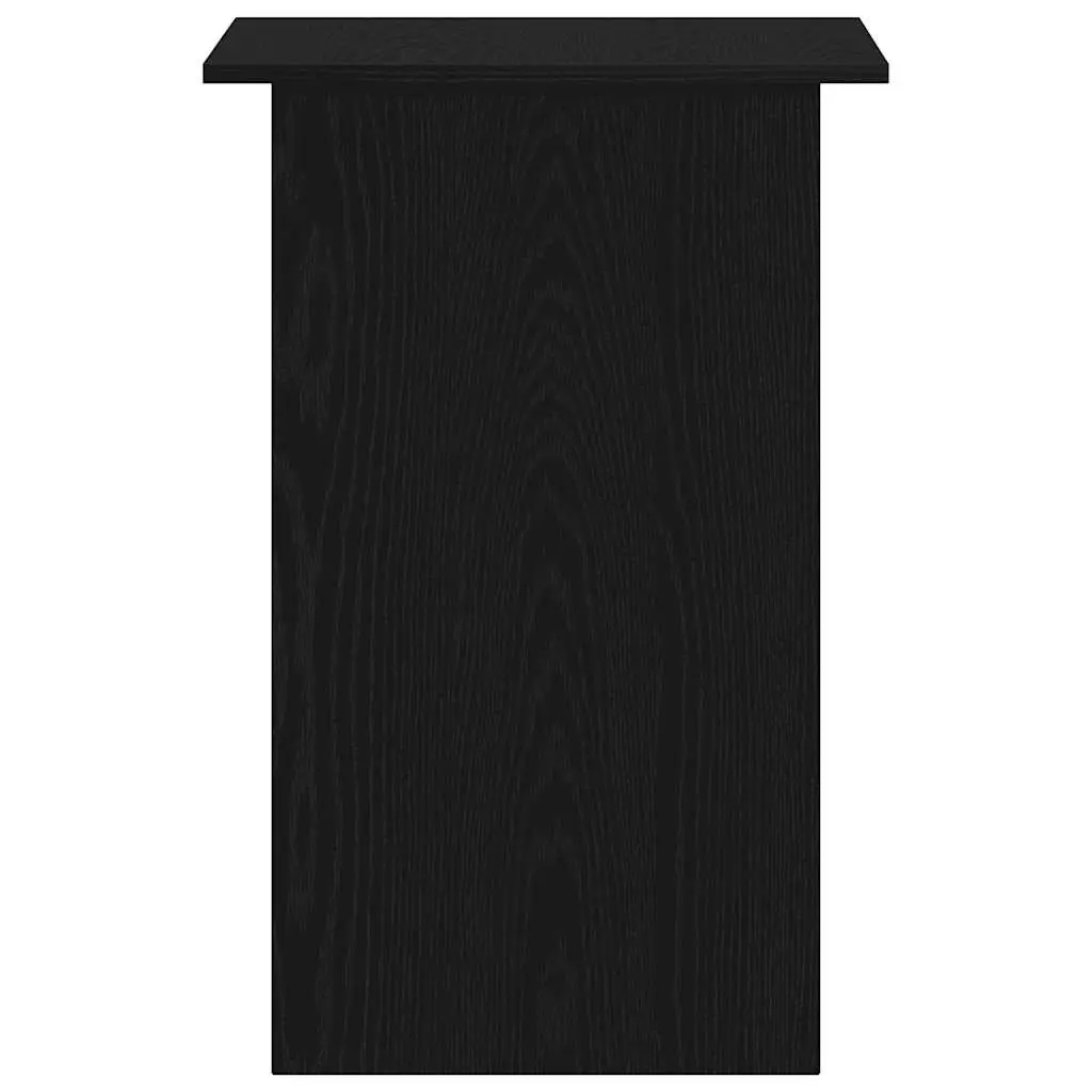 Office Desk Black Oak Engineered Wood 90x50x74cm Storage Gaming Workspace
