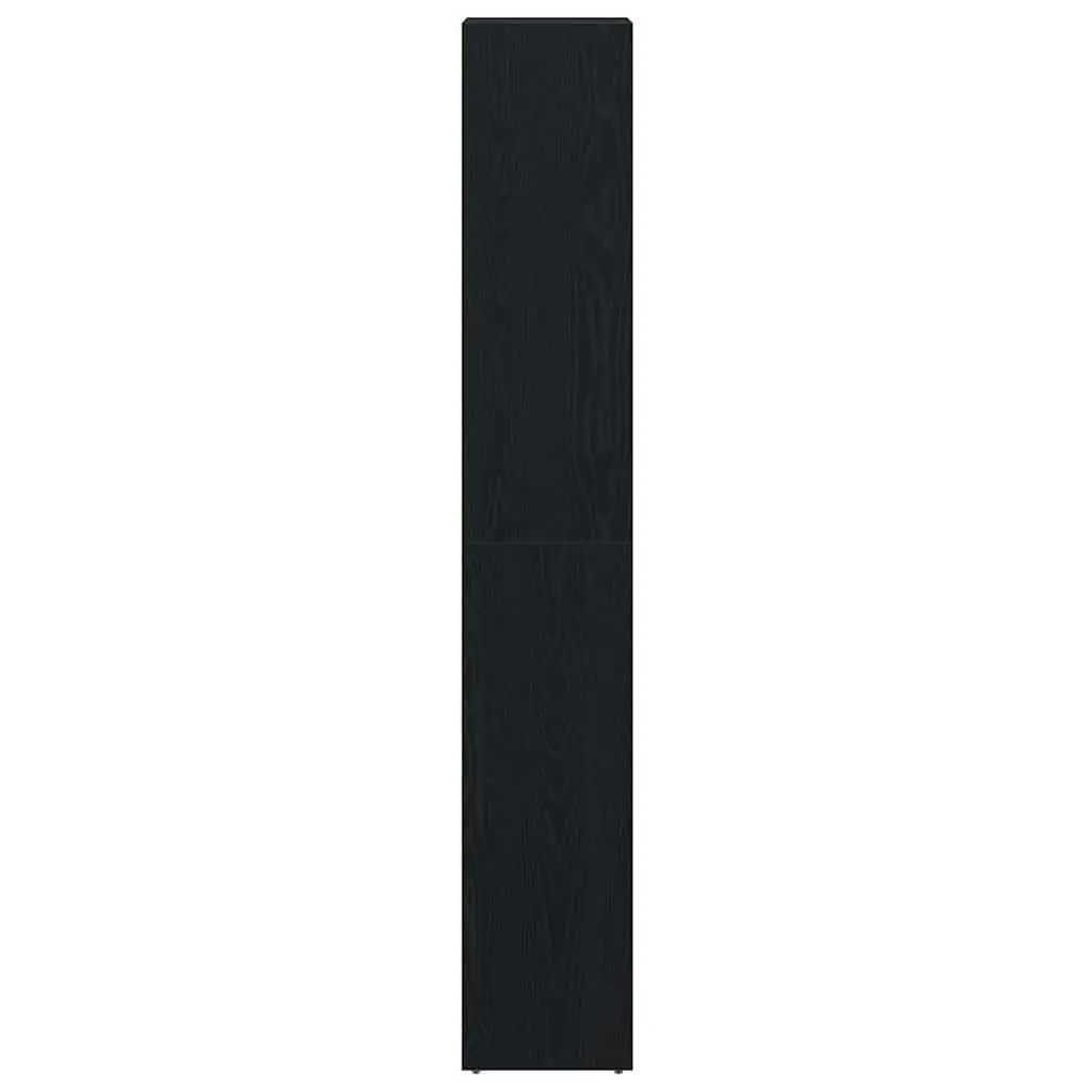Bathroom Cabinet Black Oak Engineered Wood 30x30x183.5cm