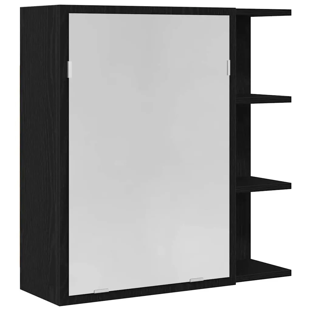 Bathroom Mirror Cabinet in Black Oak