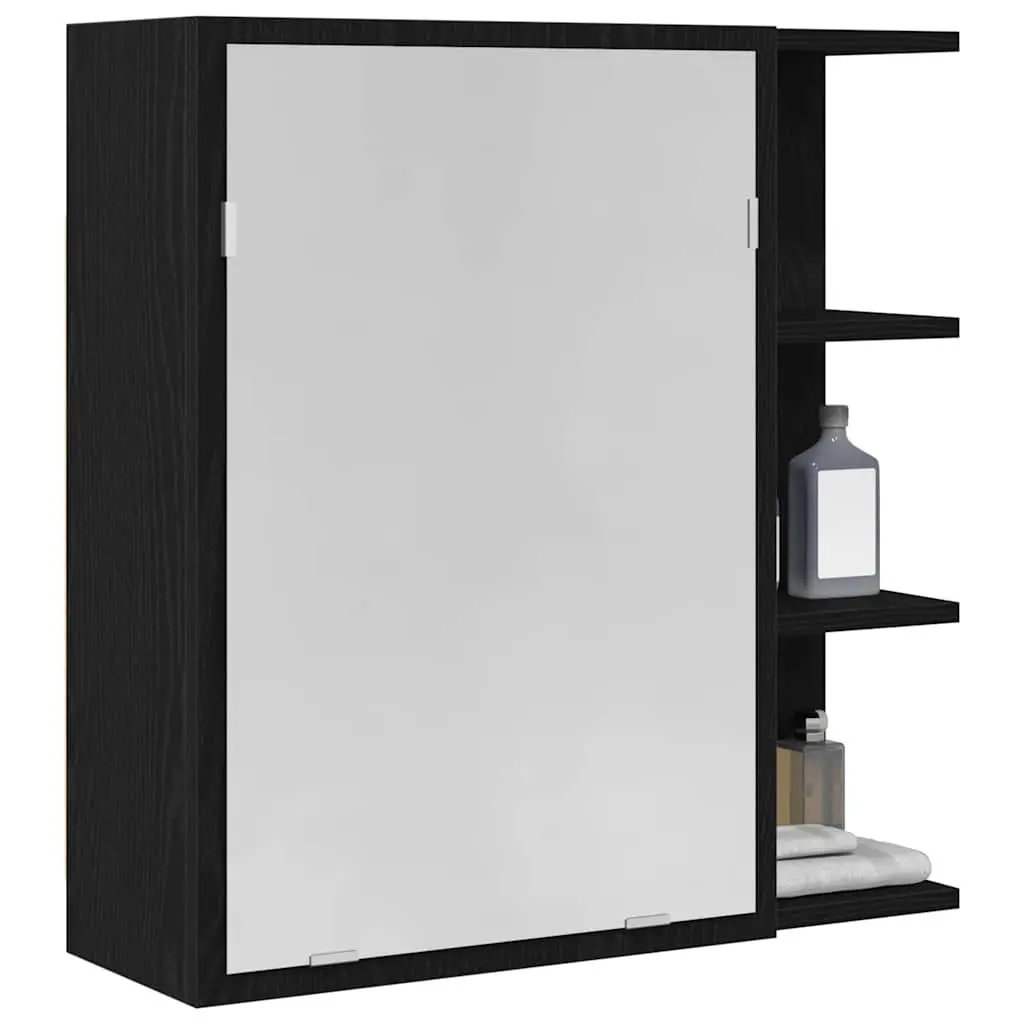 Bathroom Mirror Cabinet in Black Oak