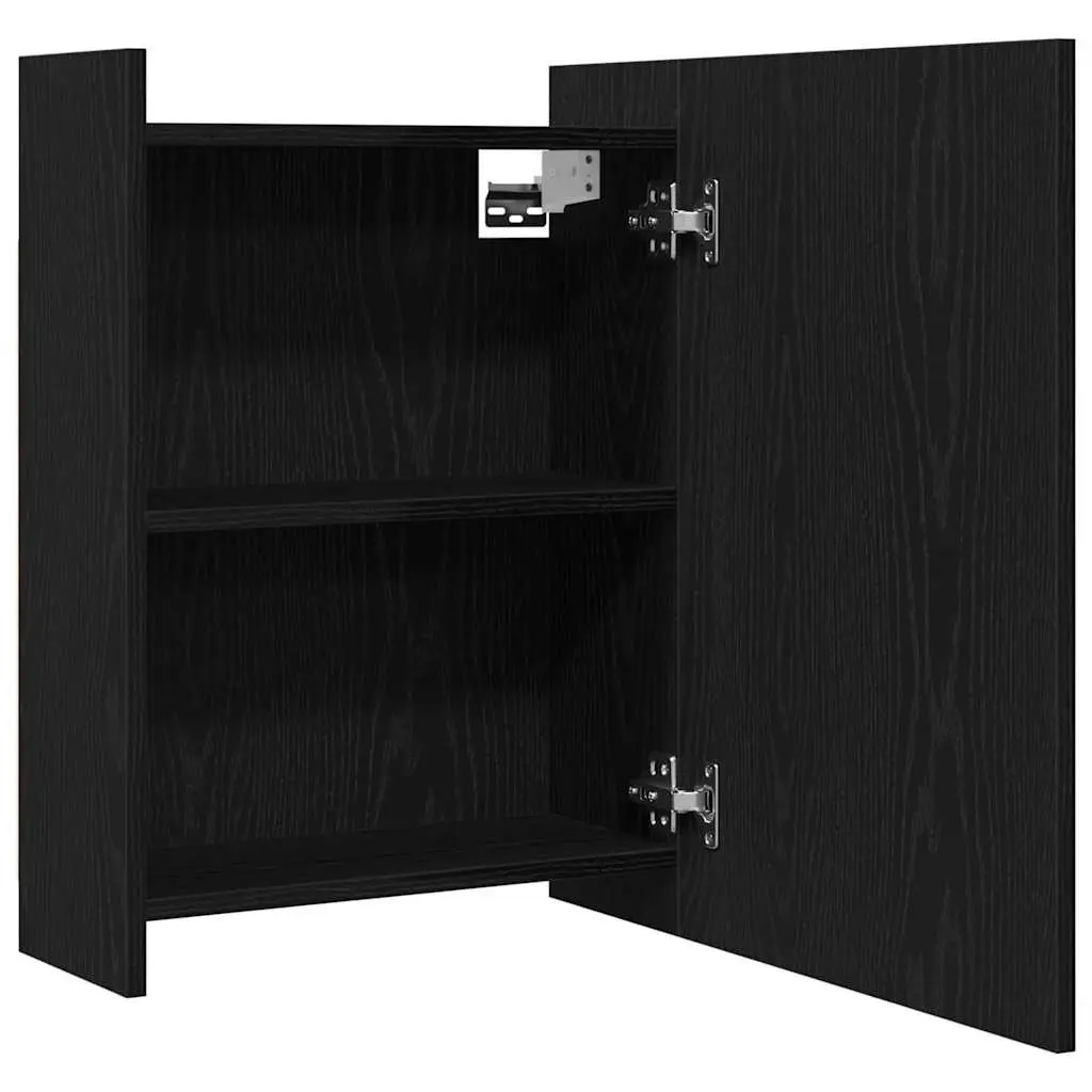Bathroom Mirror Cabinet in Black Oak