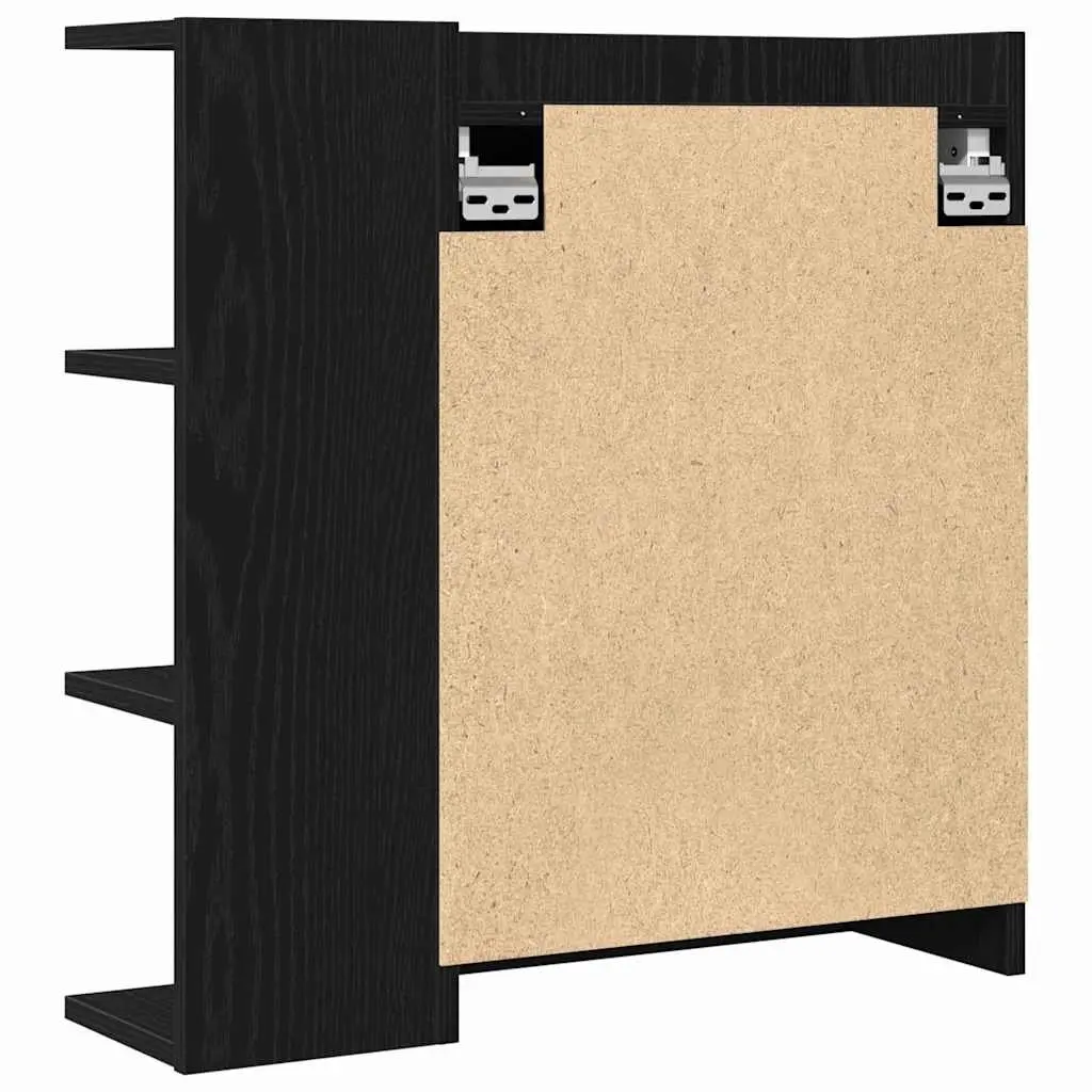 Bathroom Mirror Cabinet in Black Oak