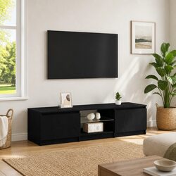 Your Perfect Black Oak TV Cabinet with Shelves