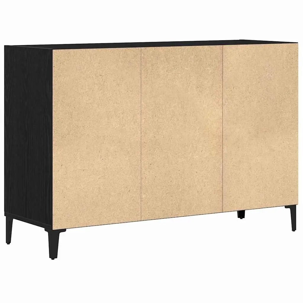 Sideboard Black Oak Engineered Wood 103.5 x 35 x 70 cm Storage Cabinet