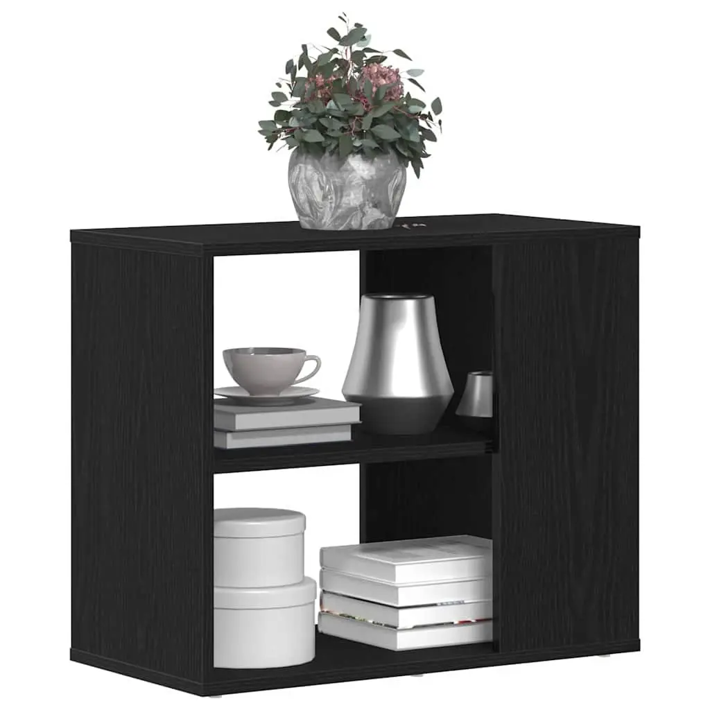 Sideboard with Drawer Black Modern Storage Cabinet Living Room Buffet 60x30x50cm