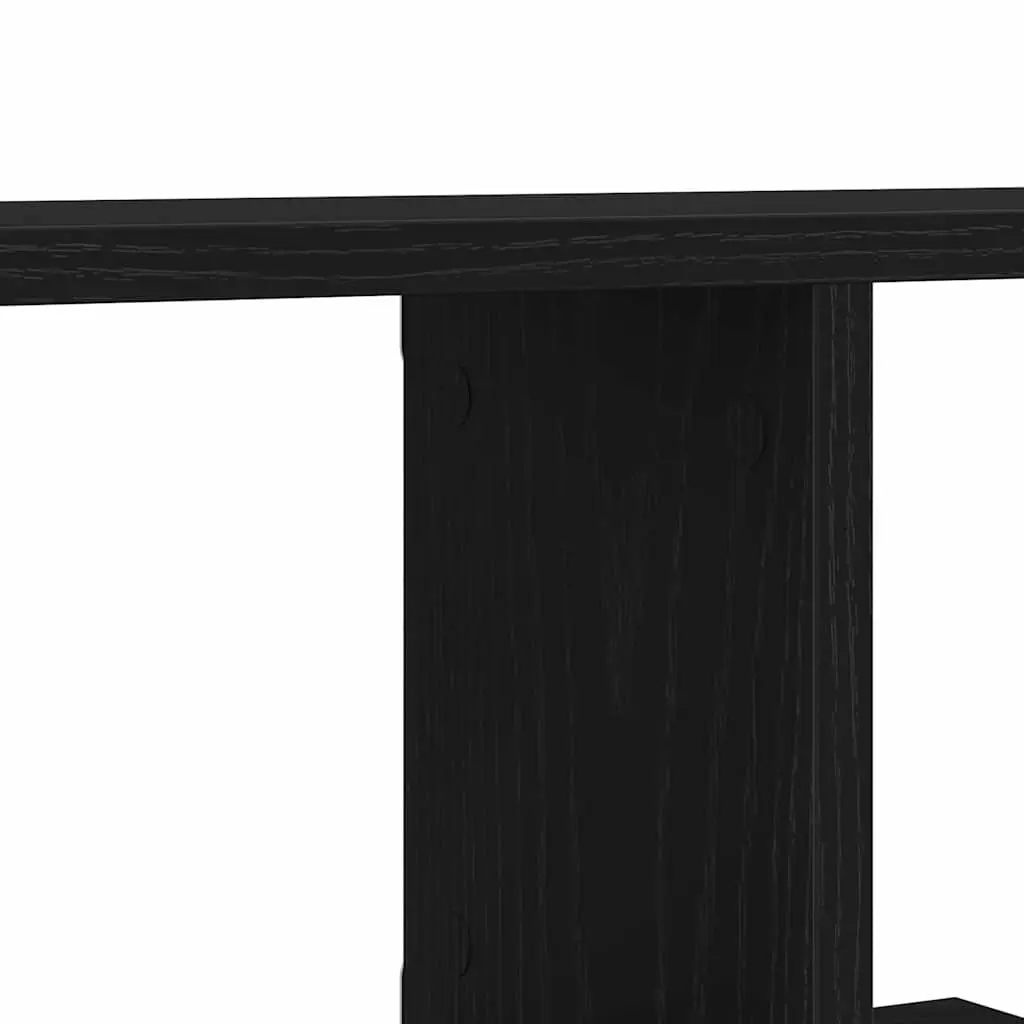 Wall-mounted TV Shelf Modern Black Oak 125cm