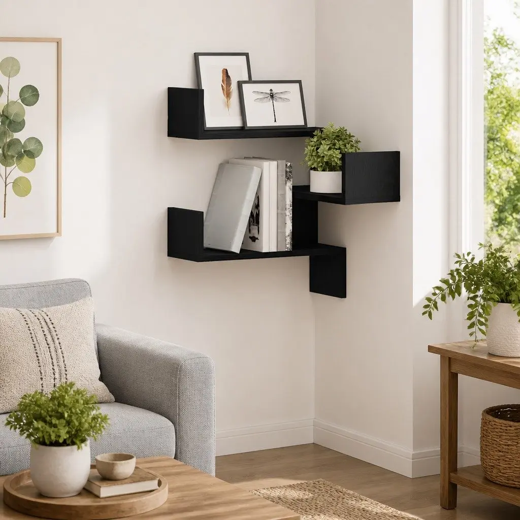 Black Oak Wall Shelf