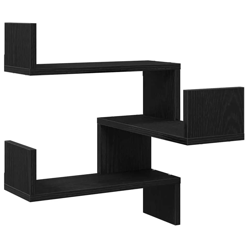 Black Oak Wall Shelf