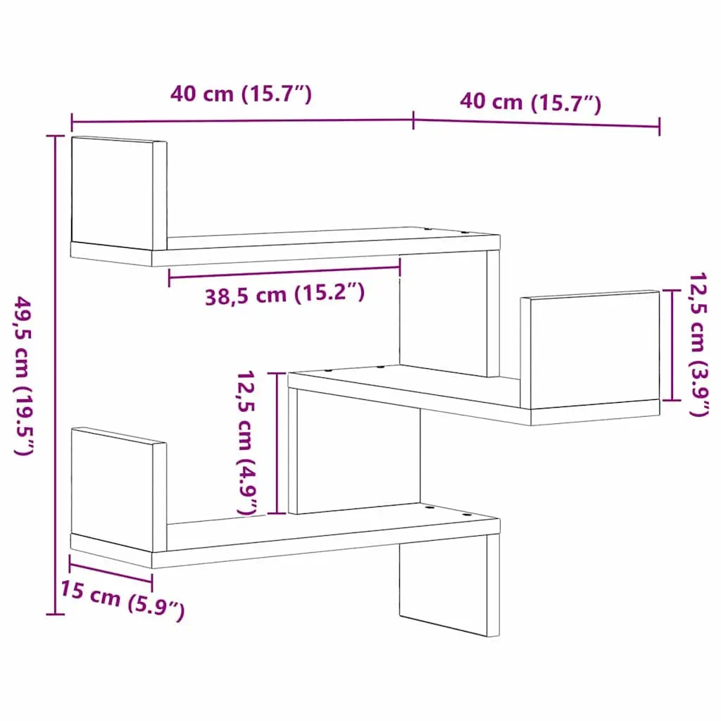 Black Oak Wall Shelf