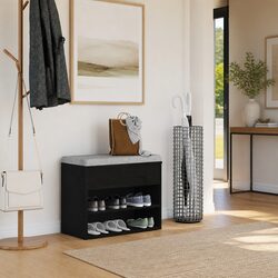 Your New Favorite Shoe Bench in Black Oak