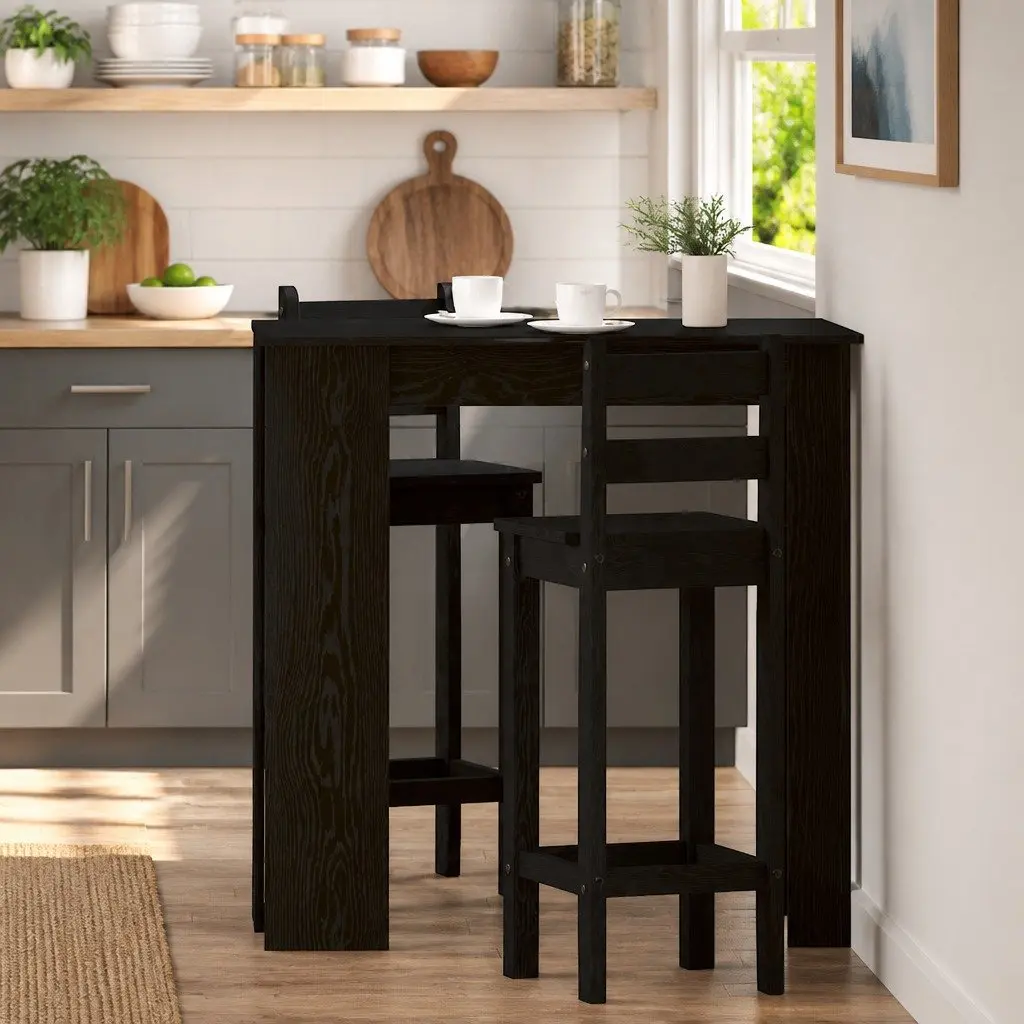 Black Oak Bar Table for Dining & More