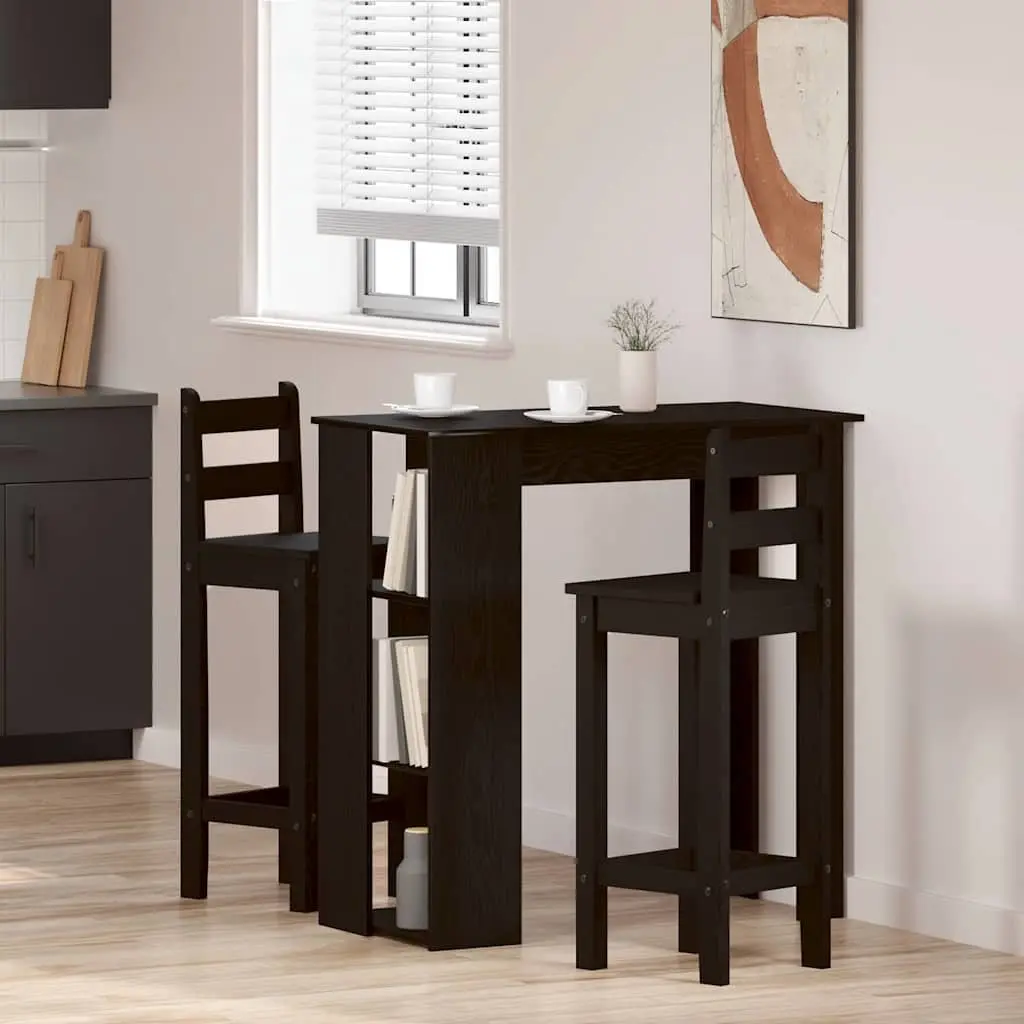 Black Oak Bar Table for Dining & More