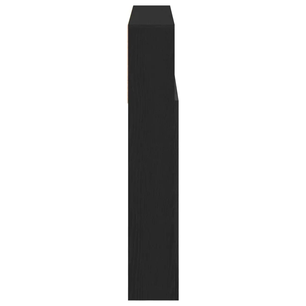 Headboard Cabinet Wall-Mounted Black Oak Modern Bedroom Storage Shelving Unit 140 x 19 x 103.5 cm