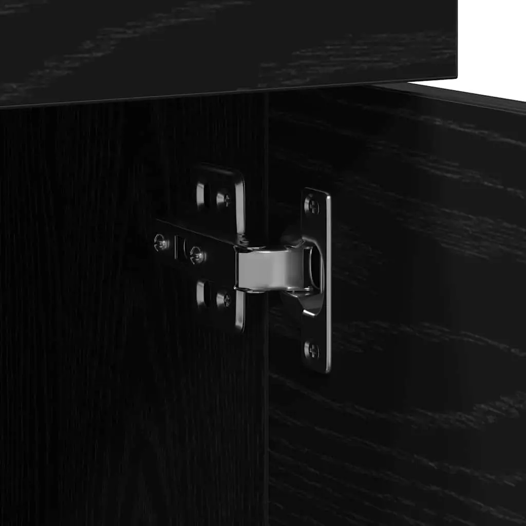 Black Oak Rolling File Cabinet