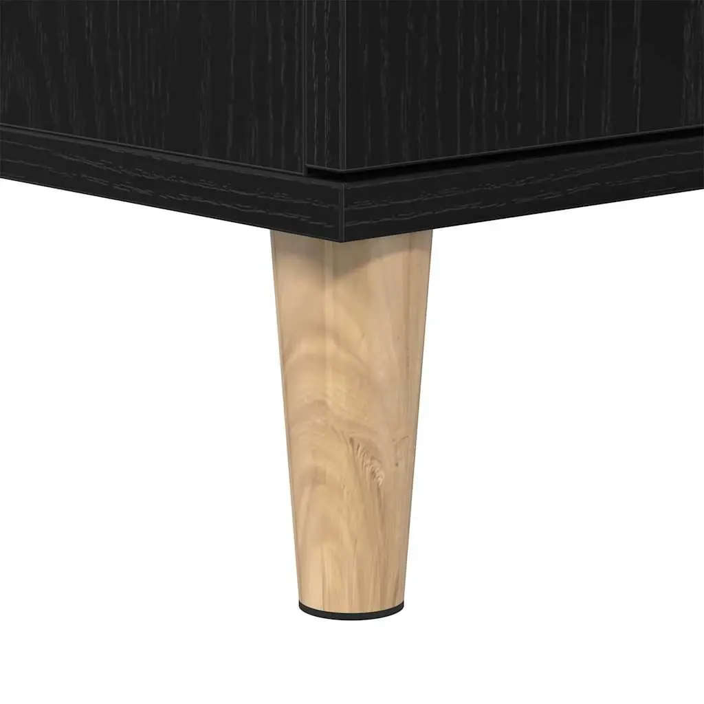 Bathroom Vanity Cabinet Storage Unit Black Oak 30x30x190cm Engineered Wood Tall