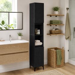 Your Ideal Bathroom Storage Cabinet - Black Oak 30x30x190cm