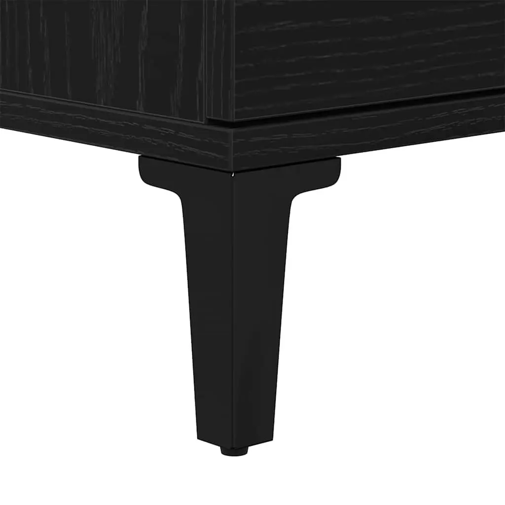 Bathroom Vanity Cabinet Wall-Mounted Storage Unit Black Oak Engineered Wood