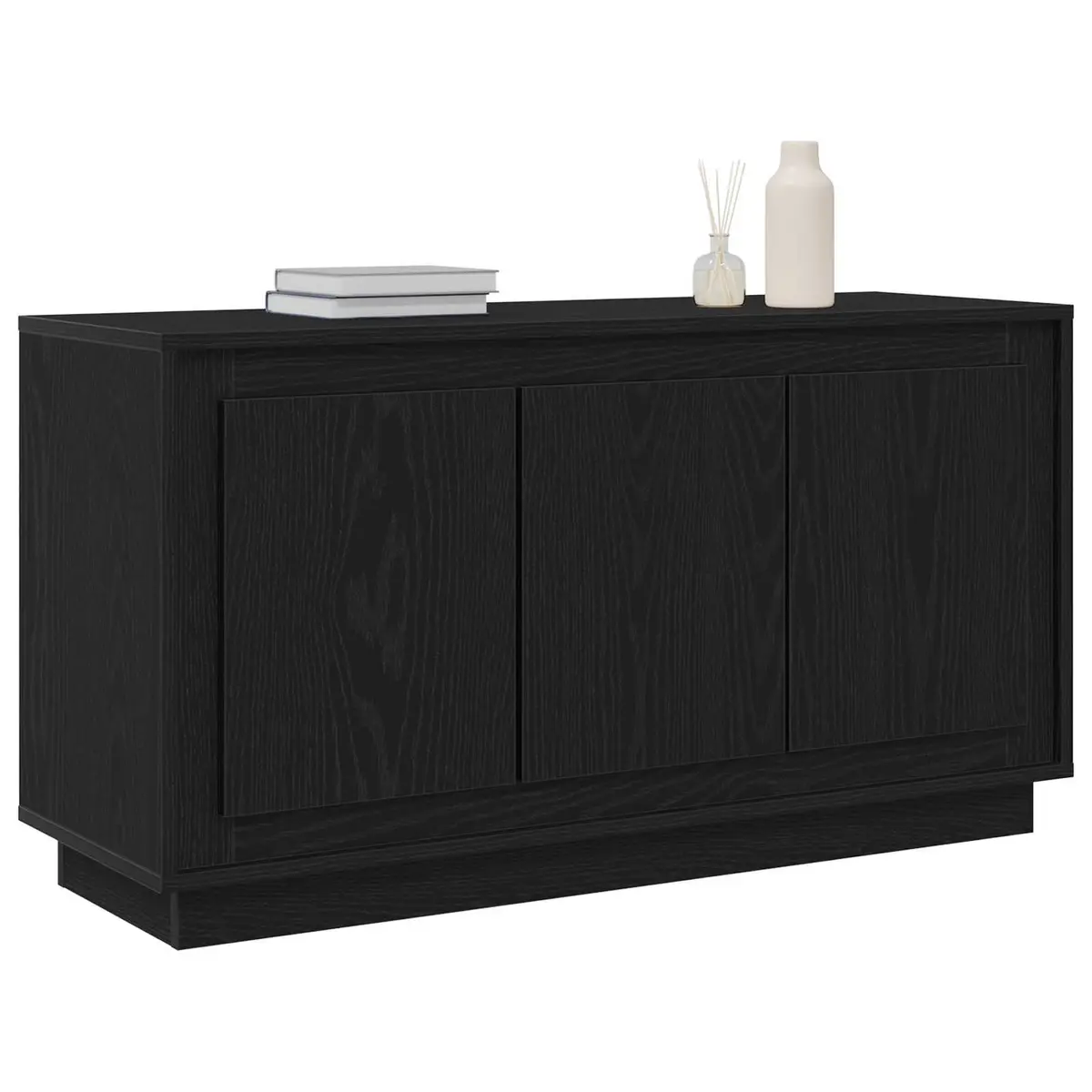 Sideboard Engineered Wood Black Oak 102 x 35 x 55 cm Modern Storage Cabinet
