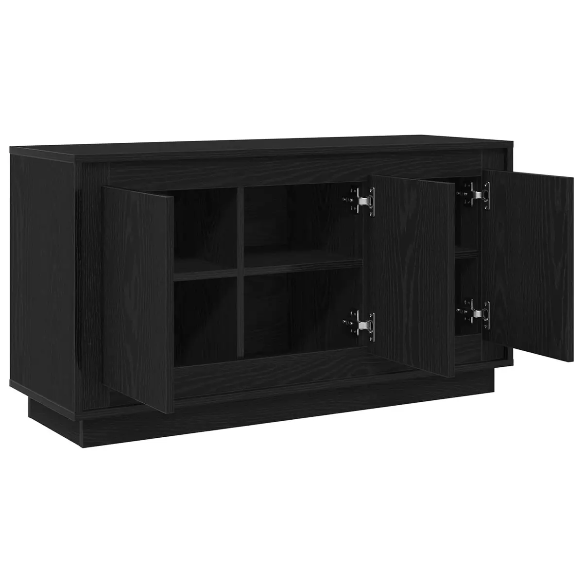 Sideboard Engineered Wood Black Oak 102 x 35 x 55 cm Modern Storage Cabinet