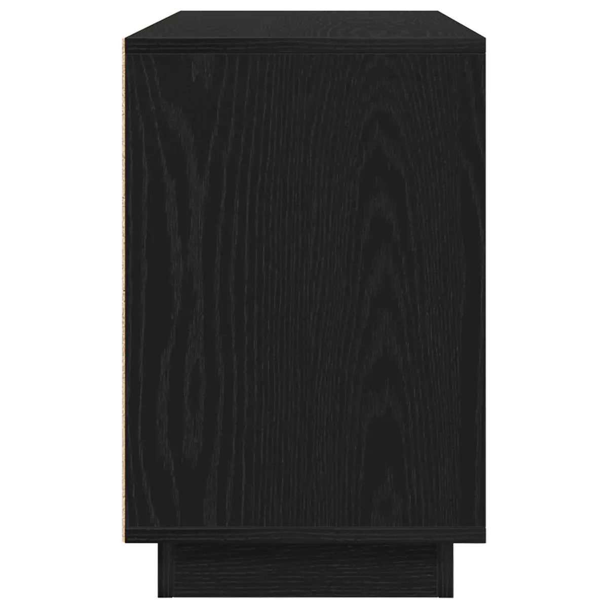 Sideboard Engineered Wood Black Oak 102 x 35 x 55 cm Modern Storage Cabinet