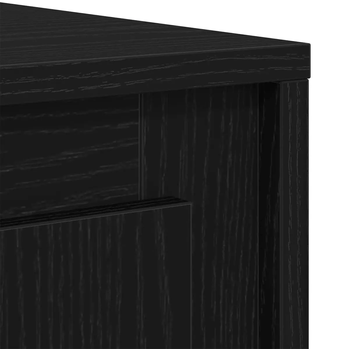 Sideboard Engineered Wood Black Oak 102 x 35 x 55 cm Modern Storage Cabinet
