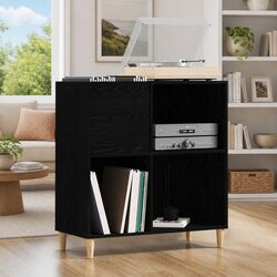Your New Black Oak Record Cabinet Awaits