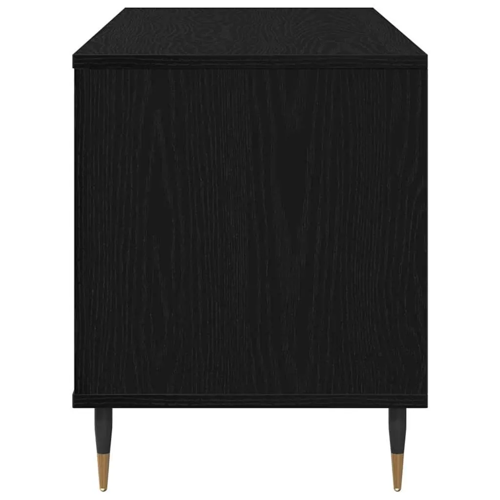 Record Cabinet Modern Black Oak 100 x 38 x 48 cm
