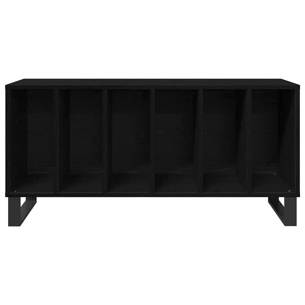 Media Storage Cabinet Black Engineered Wood 100 x 38 x 48 cm