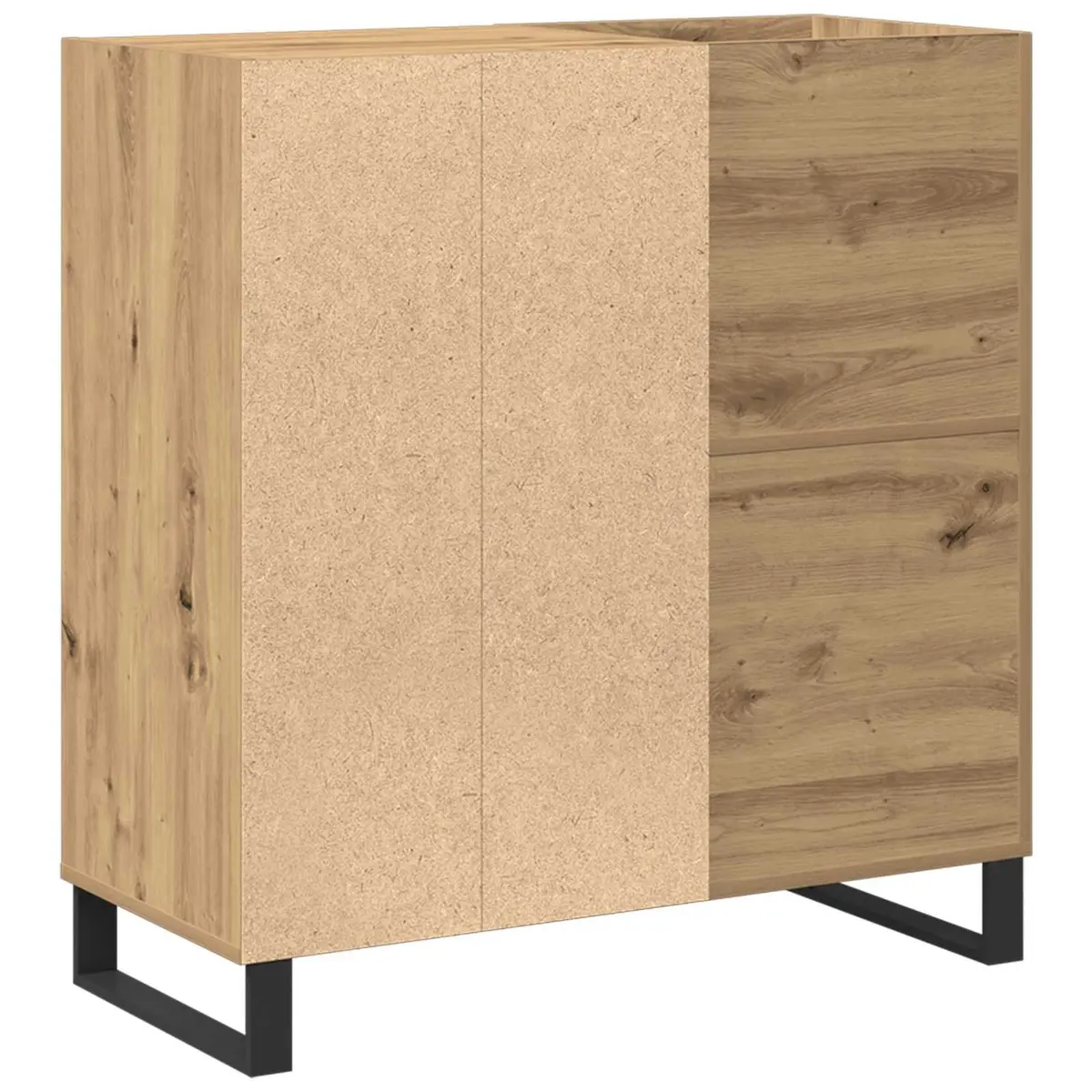 Record Storage Cabinet Engineered Wood Media Shelf Display Unit Brown 84.5 x 38 x 89 cm