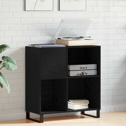 Your Friendly Black Oak Record Cabinet Awaits