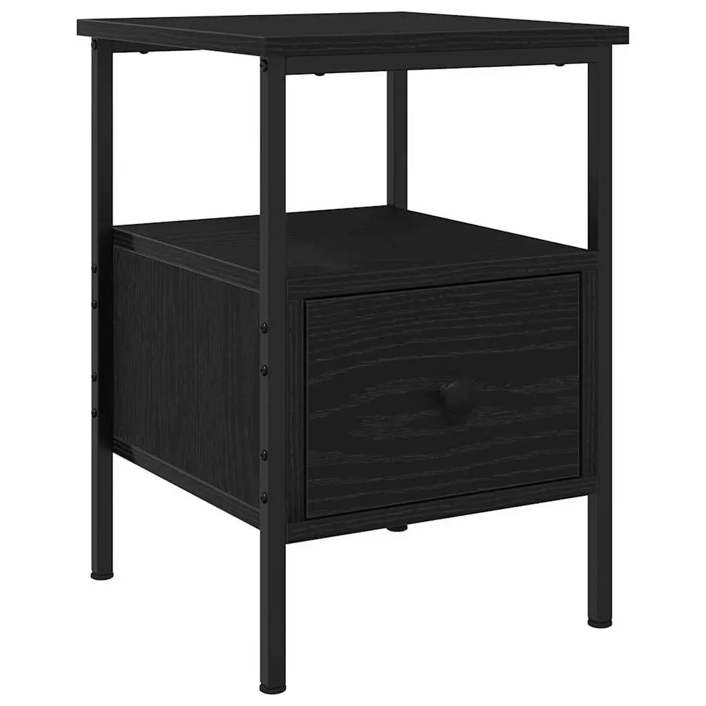 Black Bedside Cabinet 34x36x50cm