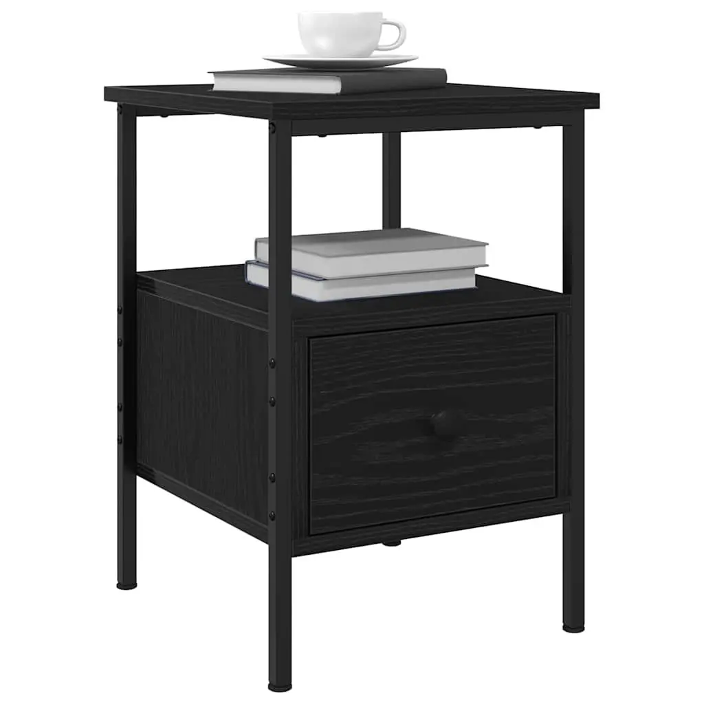 Black Bedside Cabinet 34x36x50cm