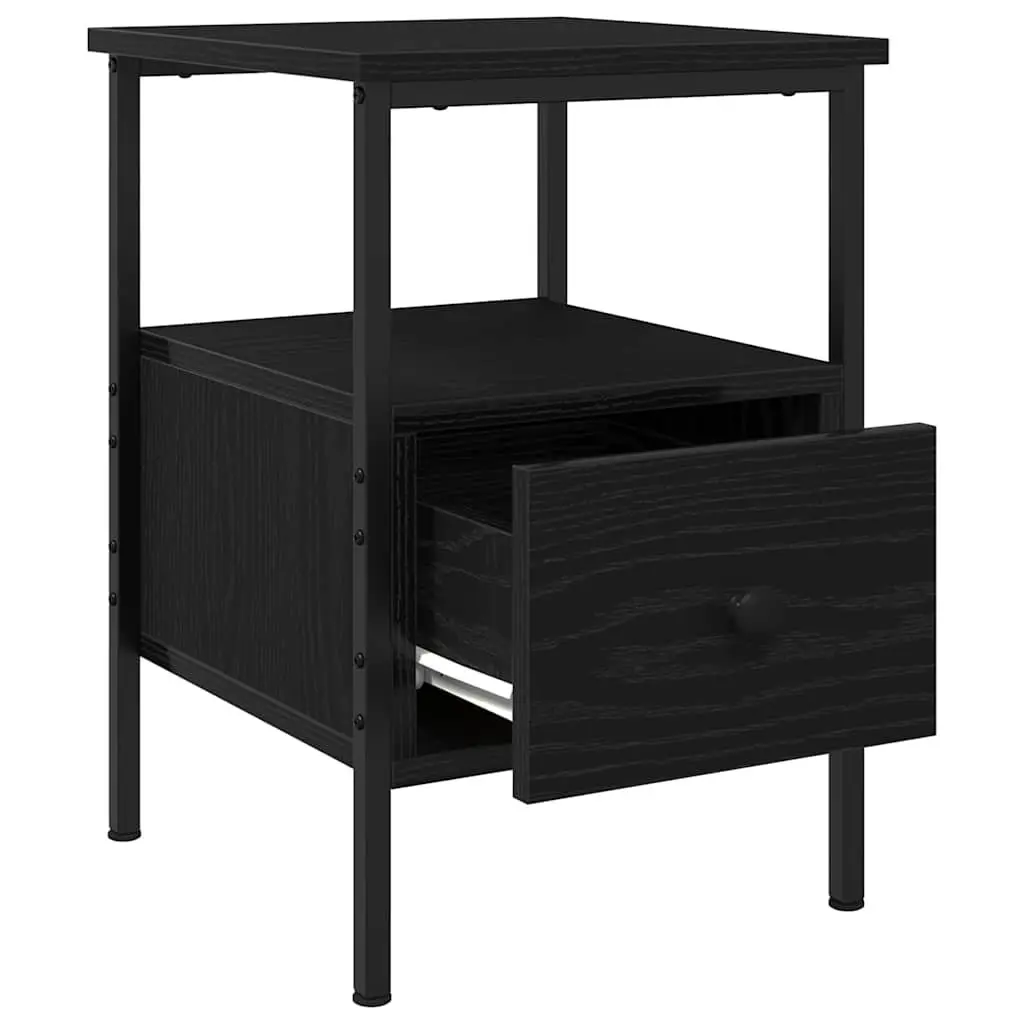 Black Bedside Cabinet 34x36x50cm