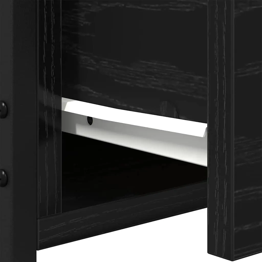 Black Bedside Cabinet 34x36x50cm