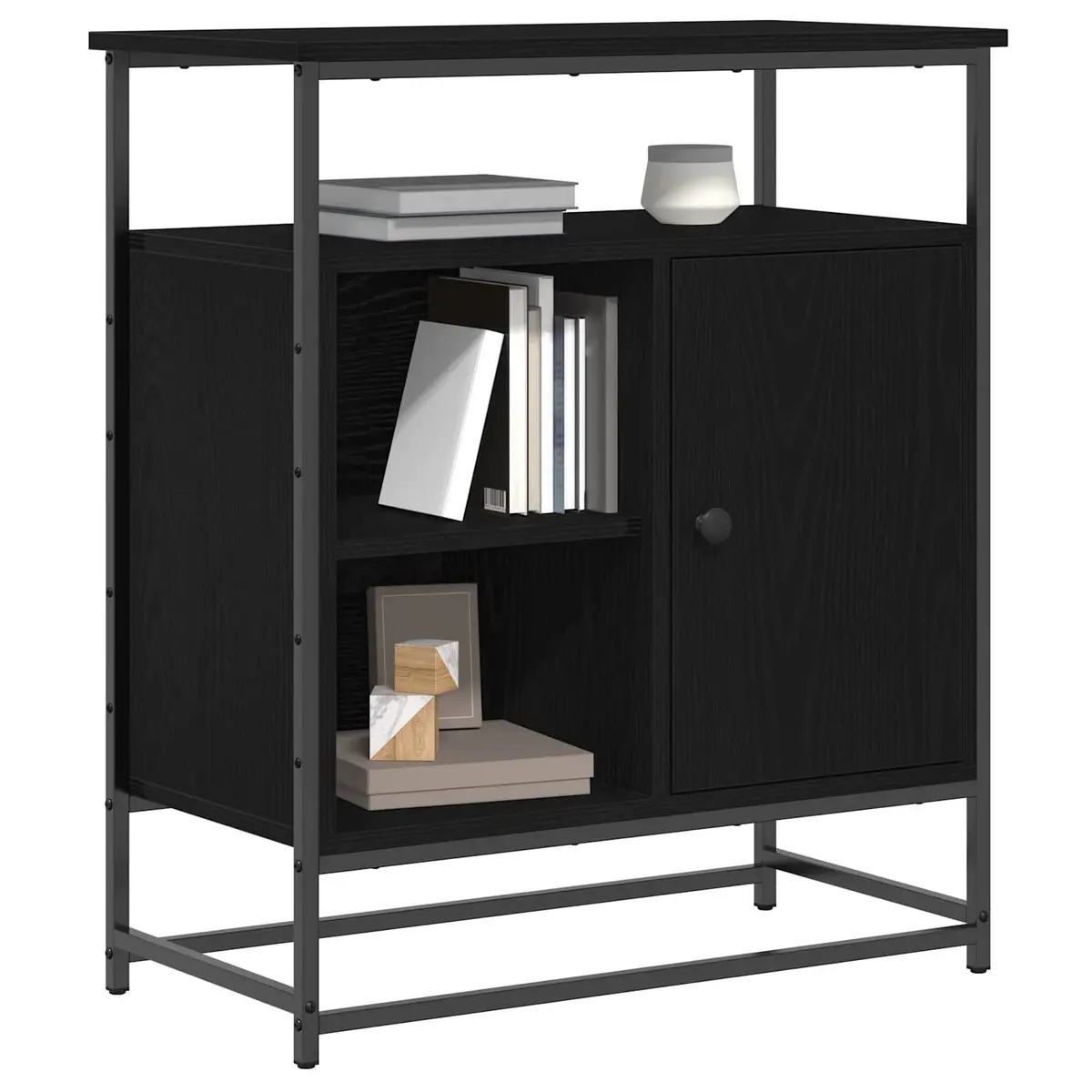 Sideboard Black Storage Cabinet Modern Dining Living Room Buffet Cupboard