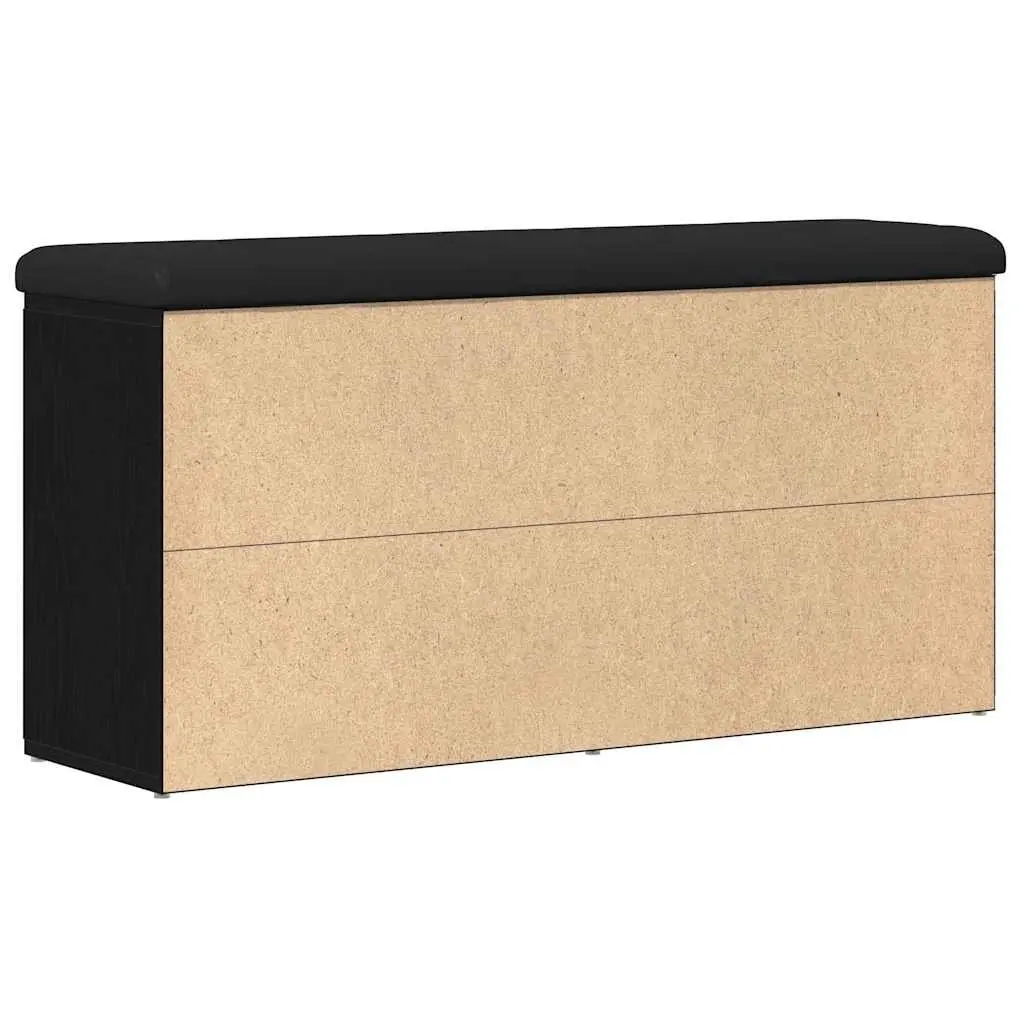 Storage Bench Black Oak Engineered Wood 102 x 32 x 50 cm