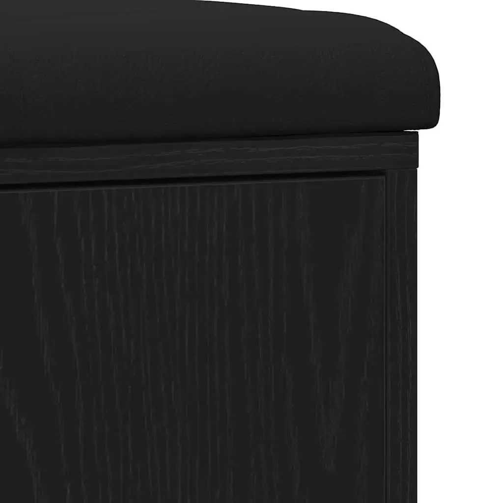 Storage Bench Black Oak Engineered Wood 102 x 32 x 50 cm