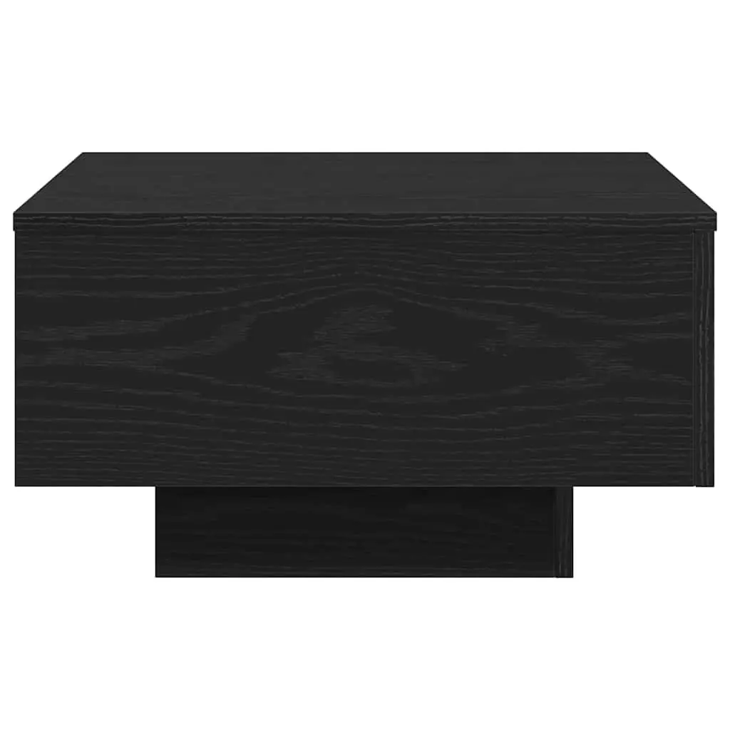 Coffee Table Minimalist Modern Black Oak Compact Size