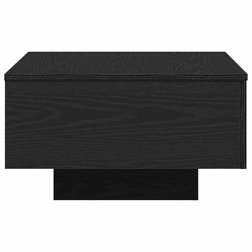 Coffee Table Minimalist Modern Black Oak Compact Size
