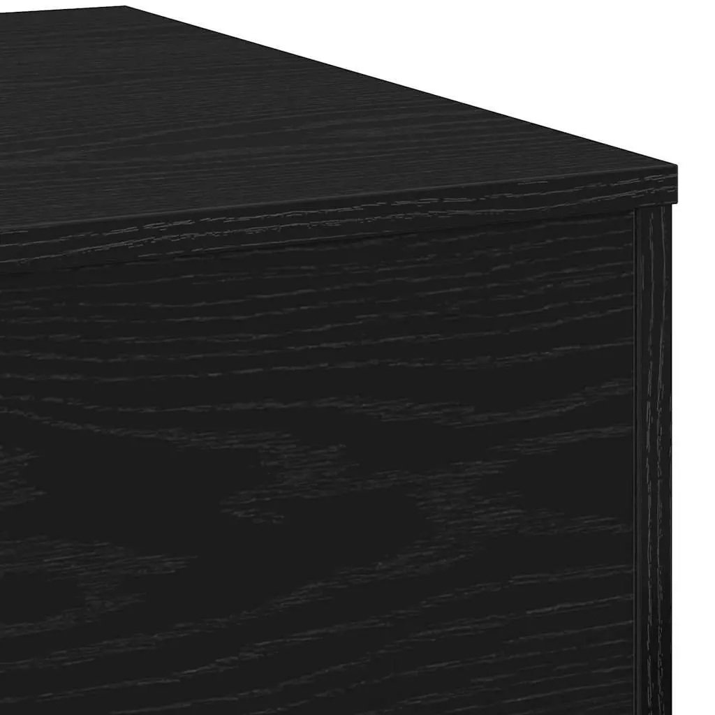 Coffee Table Minimalist Modern Black Oak Compact Size